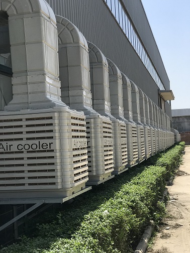 新鄉(xiāng)天力鋰能負(fù)壓風(fēng)機+冷風(fēng)機降溫案例